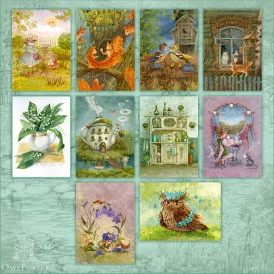 Набор открыток «Весеннее настроение»