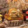 Клатч на фермуаре «Сова в шапочке»