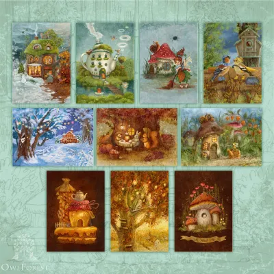 Набор открыток «Домики»