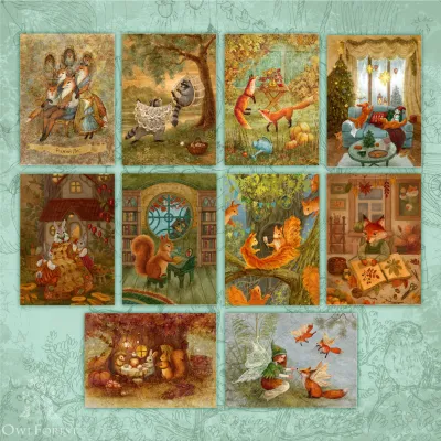 Набор открыток «Пушистые хвосты»