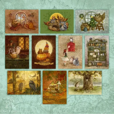 Набор открыток «Совы»