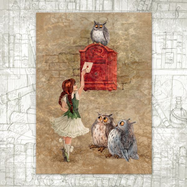 Открытка «Почтовые совы»