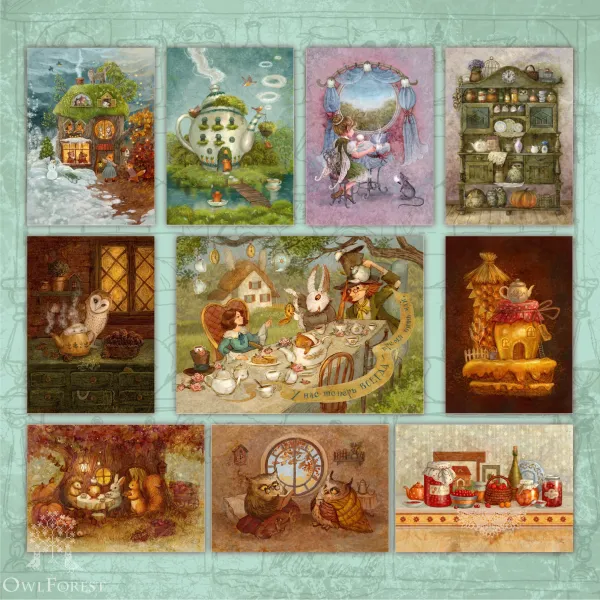 Набор открыток «Чаепитие»