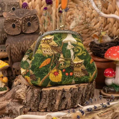 Клатч на фермуаре «Грибная сова»