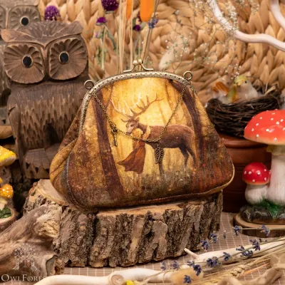 Клатч на фермуаре «Лесной олень»