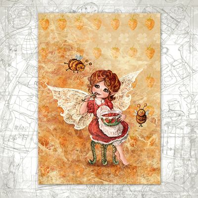 Открытка «Феечка и варенье»