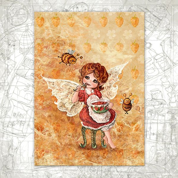 Открытка «Феечка и варенье»