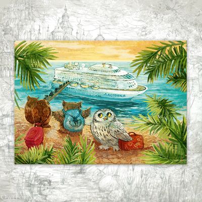 Открытка «Лайнер «Ласточка»