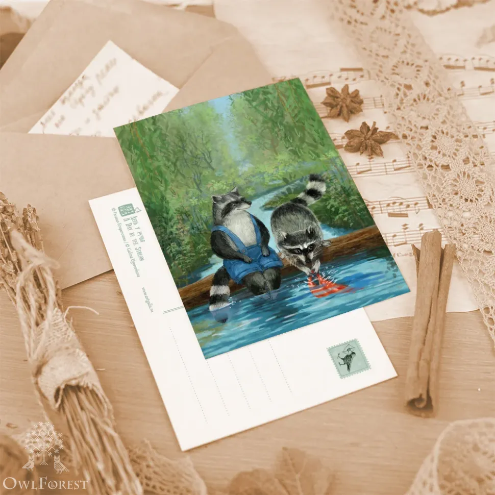 Открытка «День у ручья»