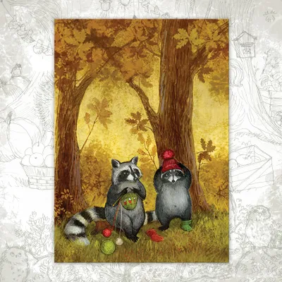 Открытка «Тёплые шапочки»