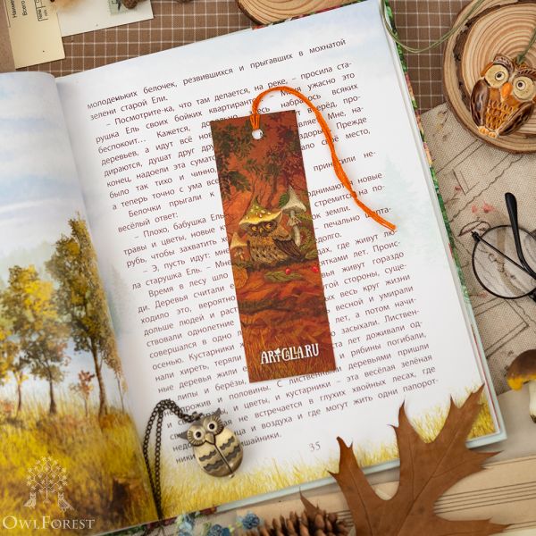 Книжная закладка «Сова в шапочке»