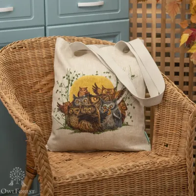 Сумка-шоппер «Банда сов»