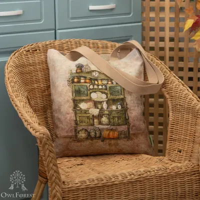 Сумка-шоппер «Буфет с совами»