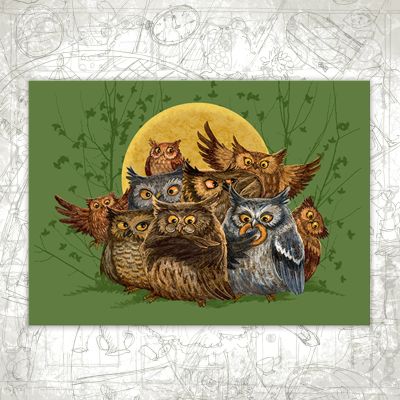 Открытка «Банда сов»