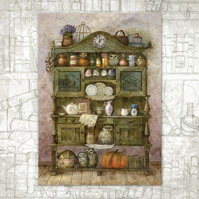 Открытка «Буфет с совами»