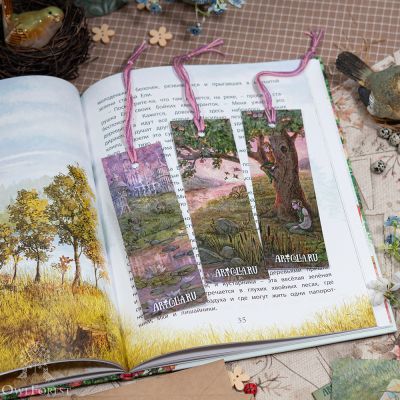 Комплект из 3 книжных закладок «Эльфы»