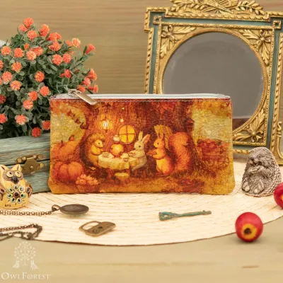 Косметичка кожаная «Праздник урожая»