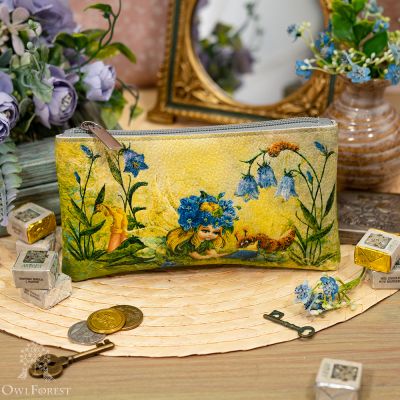 Косметичка кожаная «Сказки и колокольчики»