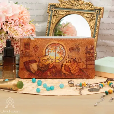 Косметичка кожаная «Время погрустить»