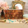 Косметичка кожаная «Книжный шкаф»