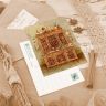 Открытка «Книжный шкаф с бабочками»