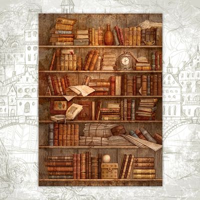 Открытка «Книжный шкаф»