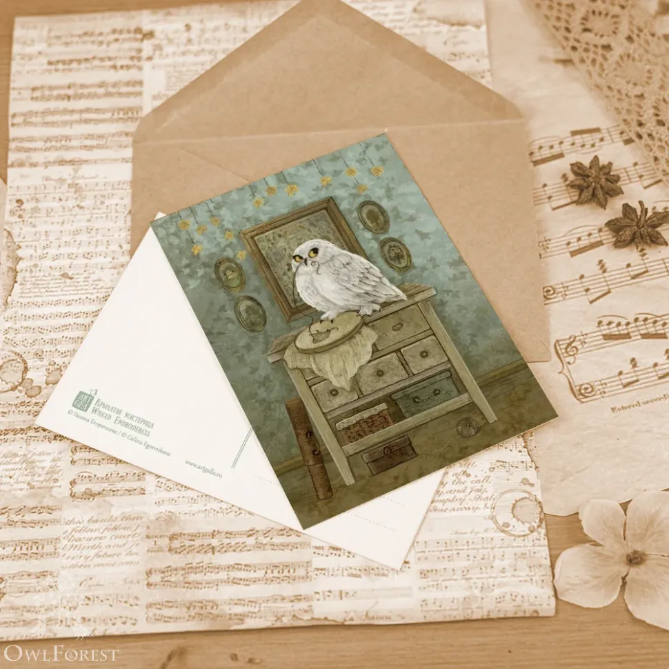 Набор открыток «Совы-рукодельницы»