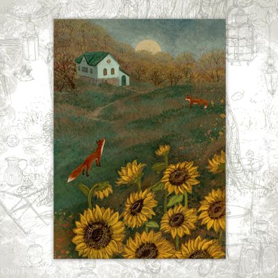 Открытка «Сумеречные лисы»