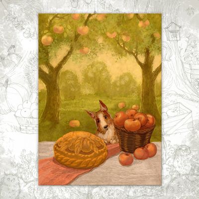 Открытка «Яблочный пирог»