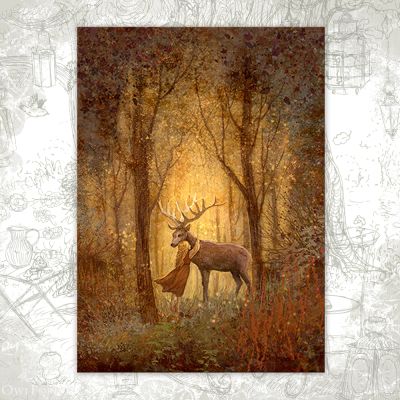 Открытка «Лесной олень»