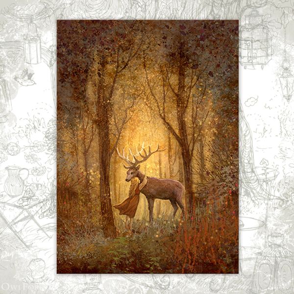 Открытка «Лесной олень»