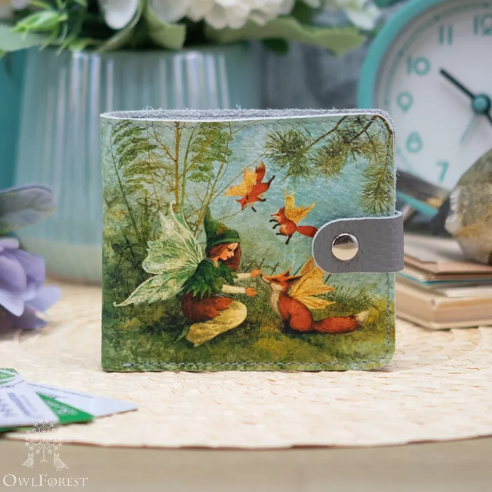 Кошелёк маленький «Феечка и лисы»
