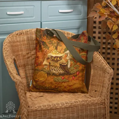 Сумка-шоппер «Сова в шапочке»