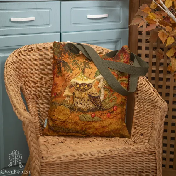 Сумка-шоппер «Сова в шапочке»